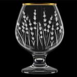 Набор бокалов стекл Лаванда д/бренди 6шт*0,385 золотая кайма Декостек/1716-Г36
